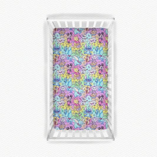 Sidekick Symphony Watercolor Bamboo Crib Sheet