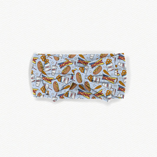 Chili Cheese Bamboo Bow Headband