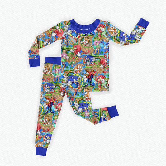 Need For Speed Bamboo Long Sleeve Two Piece Pajama Set