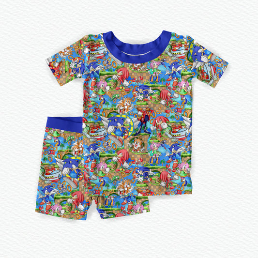 Need For Speed Bamboo Short Sleeve & Shorts Two Piece Pajama Set