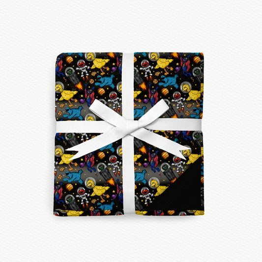 Giggle Galaxy Fur Backed Bamboo Blanket