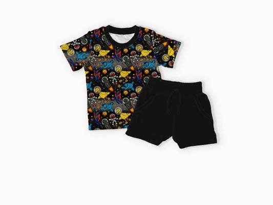 Giggle Galaxy Bamboo T-shirt & Shorts Set