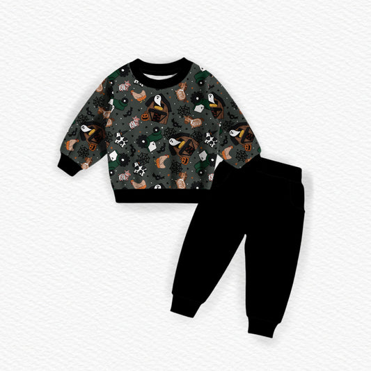 CockadoodleBOO Halloween Bamboo Crewneck & Jogger Set