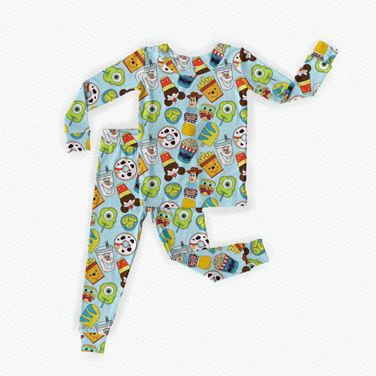Snack Squad Bamboo Long Sleeve Two Piece Pajama Set