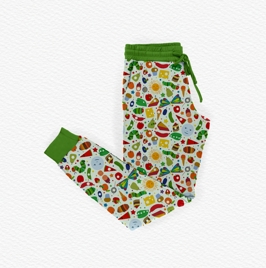 Hungry Caterpillar Bamboo Adult Jogger Style Pants