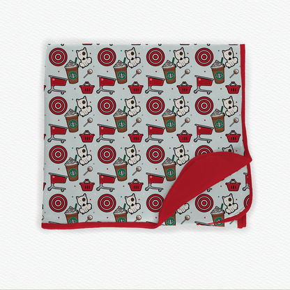 Carts & Coffee Double Layered Bamboo Blanket