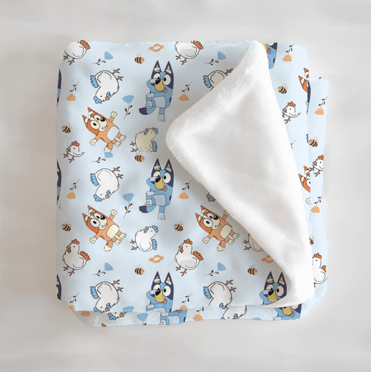 Heeler Chickens 2.0 Minky Blanket