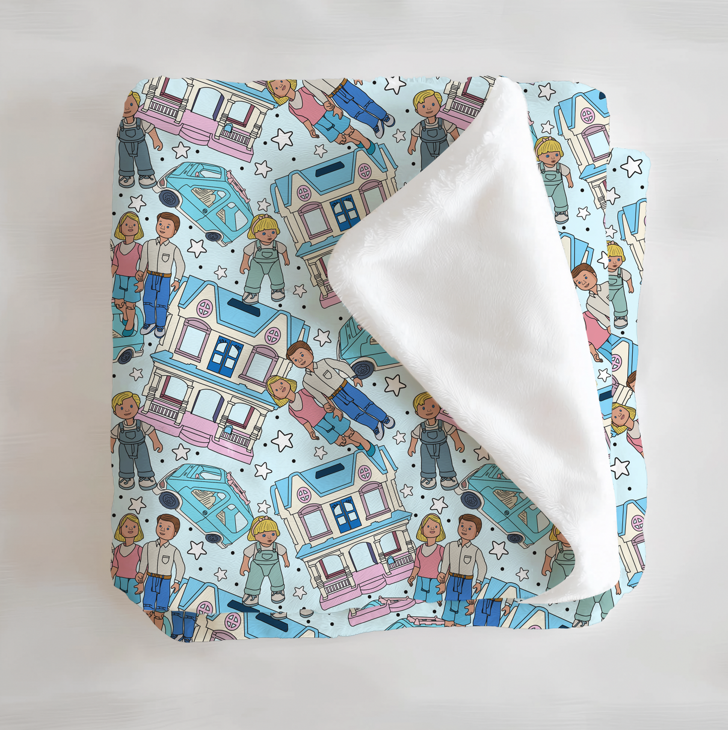 Vintage Dollhouse Minky Blanket