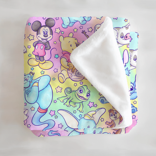 Sidekick Symphony Watercolor Minky Blanket