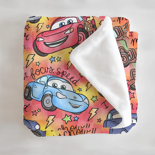 Git-R-Done Watercolor Minky Blanket
