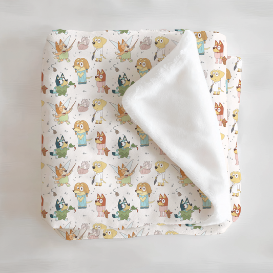 Heelers In Neverland Minky Blanket