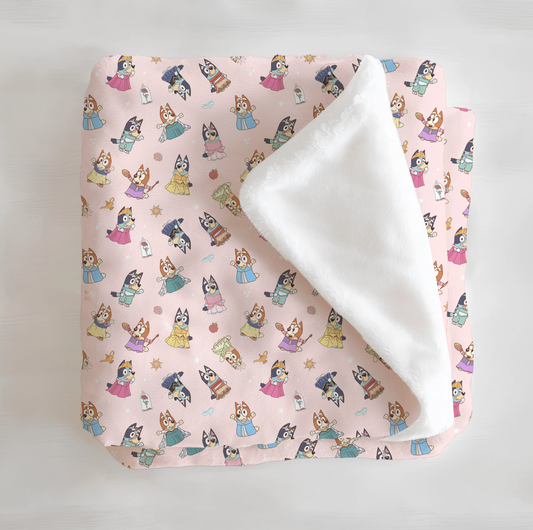 Happily Ever Heeler Minky Blanket