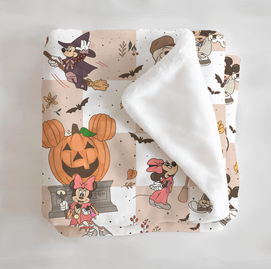 Halloween Mouse Minky Blanket