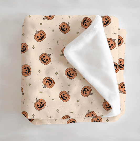 Jack-O-Lantern Minky Blanket