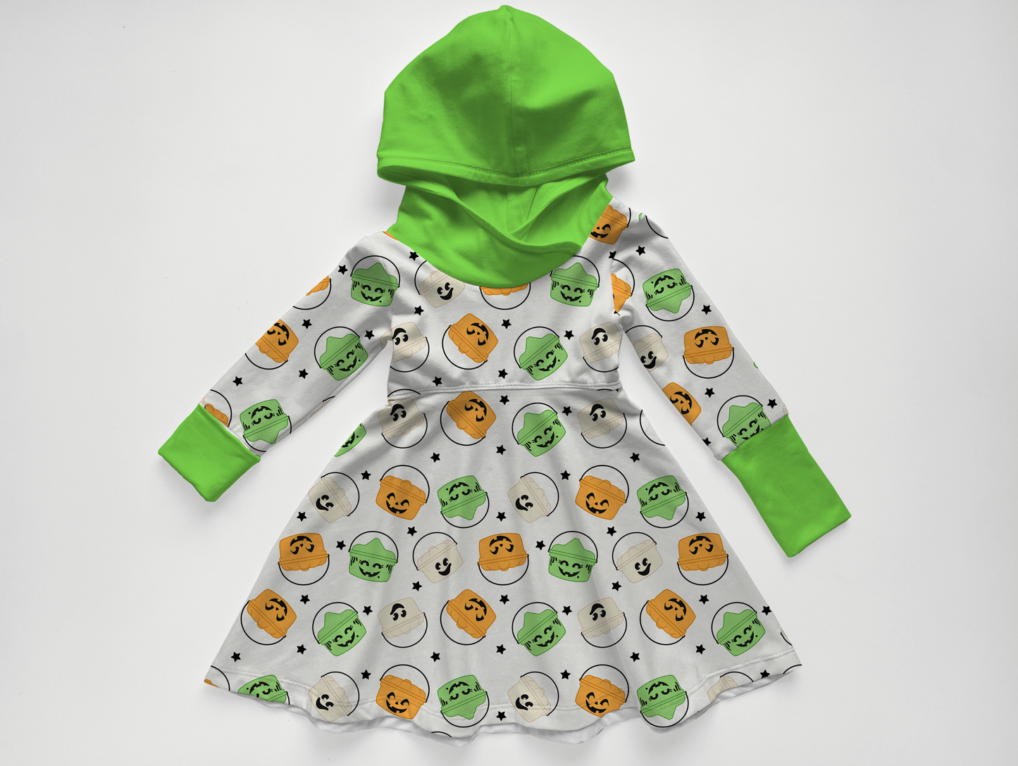 McBoo Bamboo Long Sleeve Hooded Twirl Dress