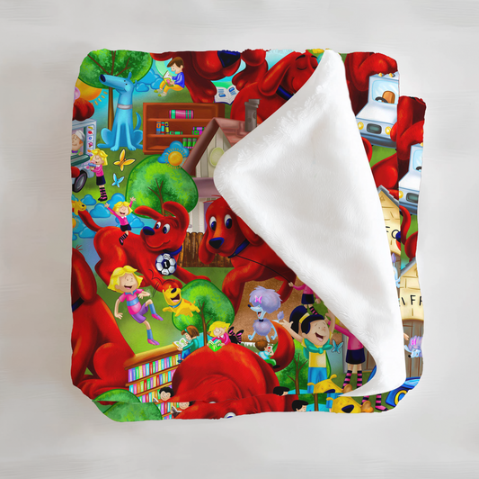 The Biggest. Reddest Dog! Minky Blanket