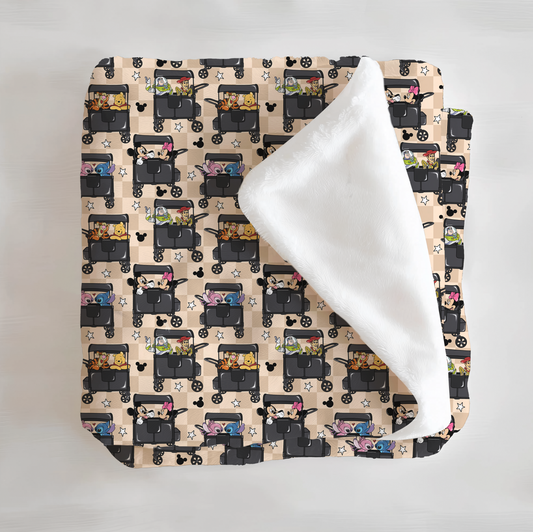 Walts Wagons Minky Blanket