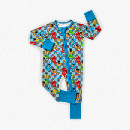 Sunny Days Tiny People Bamboo Zippy Pajamas