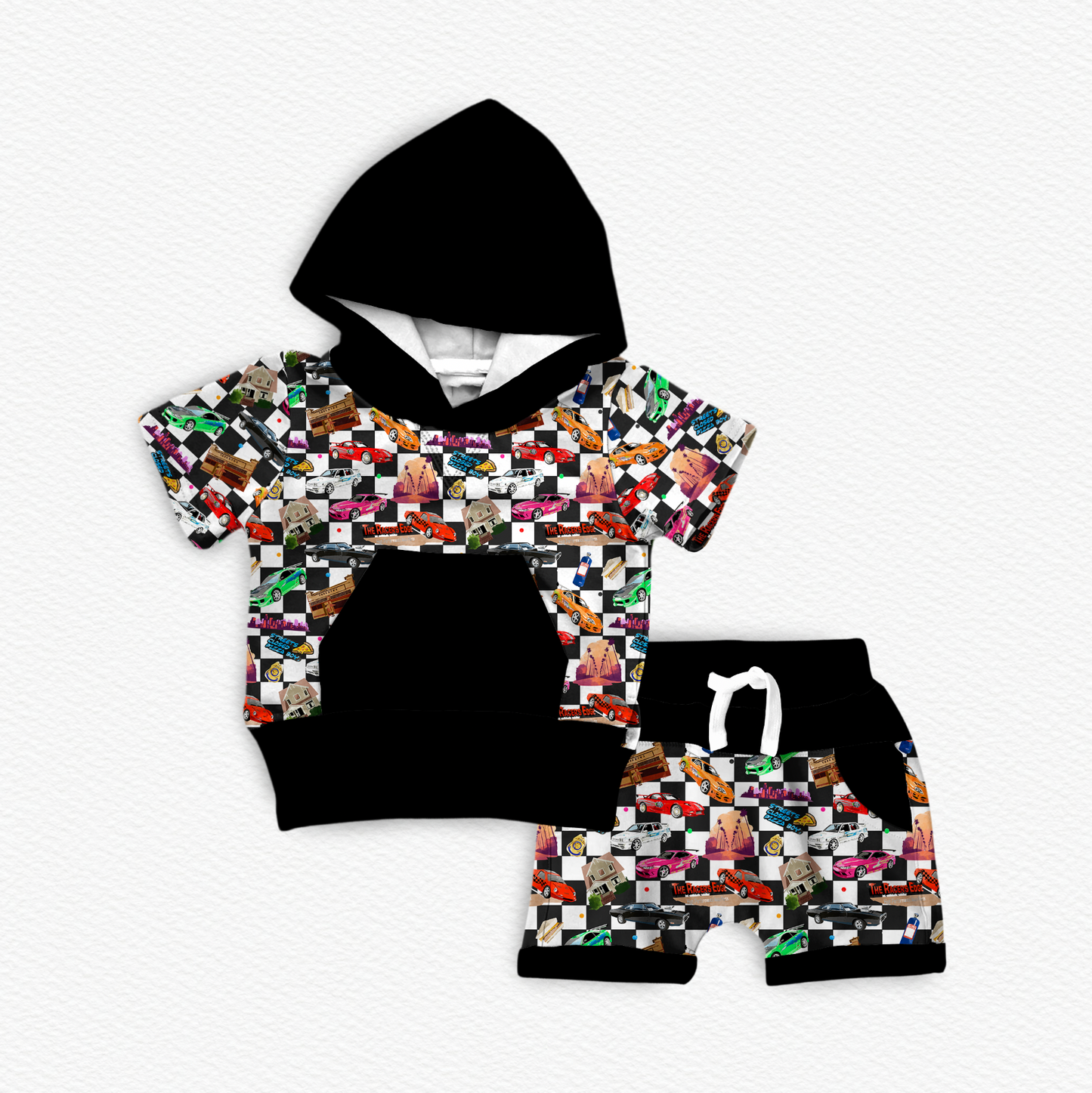 Streets Closed Pizza Boy Bamboo Hooded Tee & Jogger Shorts Set