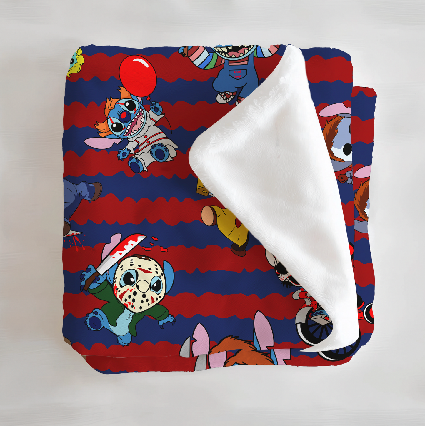 Stitch Goes Boo Minky Plush Blanket From Judith Arthur