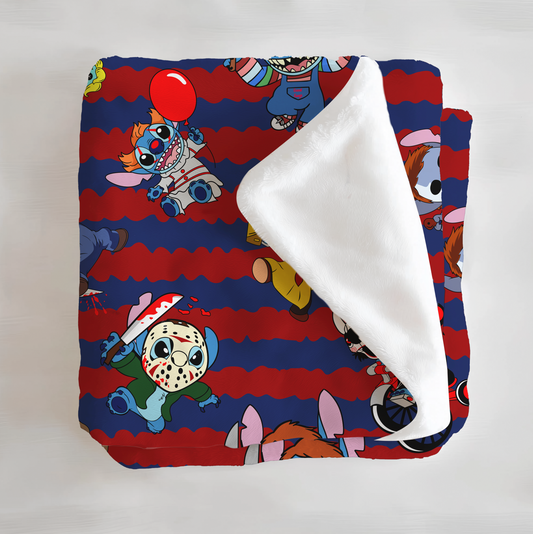 Stitch Goes Boo Minky Plush Blanket From Judith Arthur