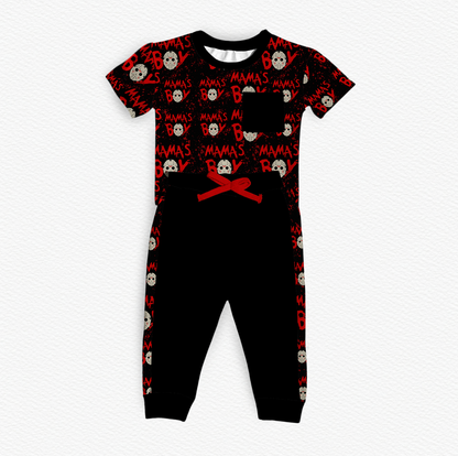 Mamas Boy Bamboo Pocket Tee & Racer Stripe Pants Set