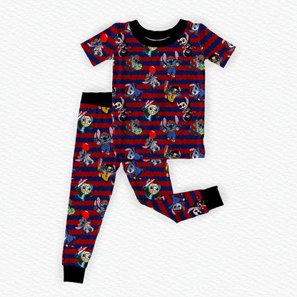 Stitch Goes Boo Bamboo Short Sleeve Two Piece Pajama Set