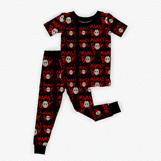 Mamas Boy Bamboo Short Sleeve Two Piece Pajama Set