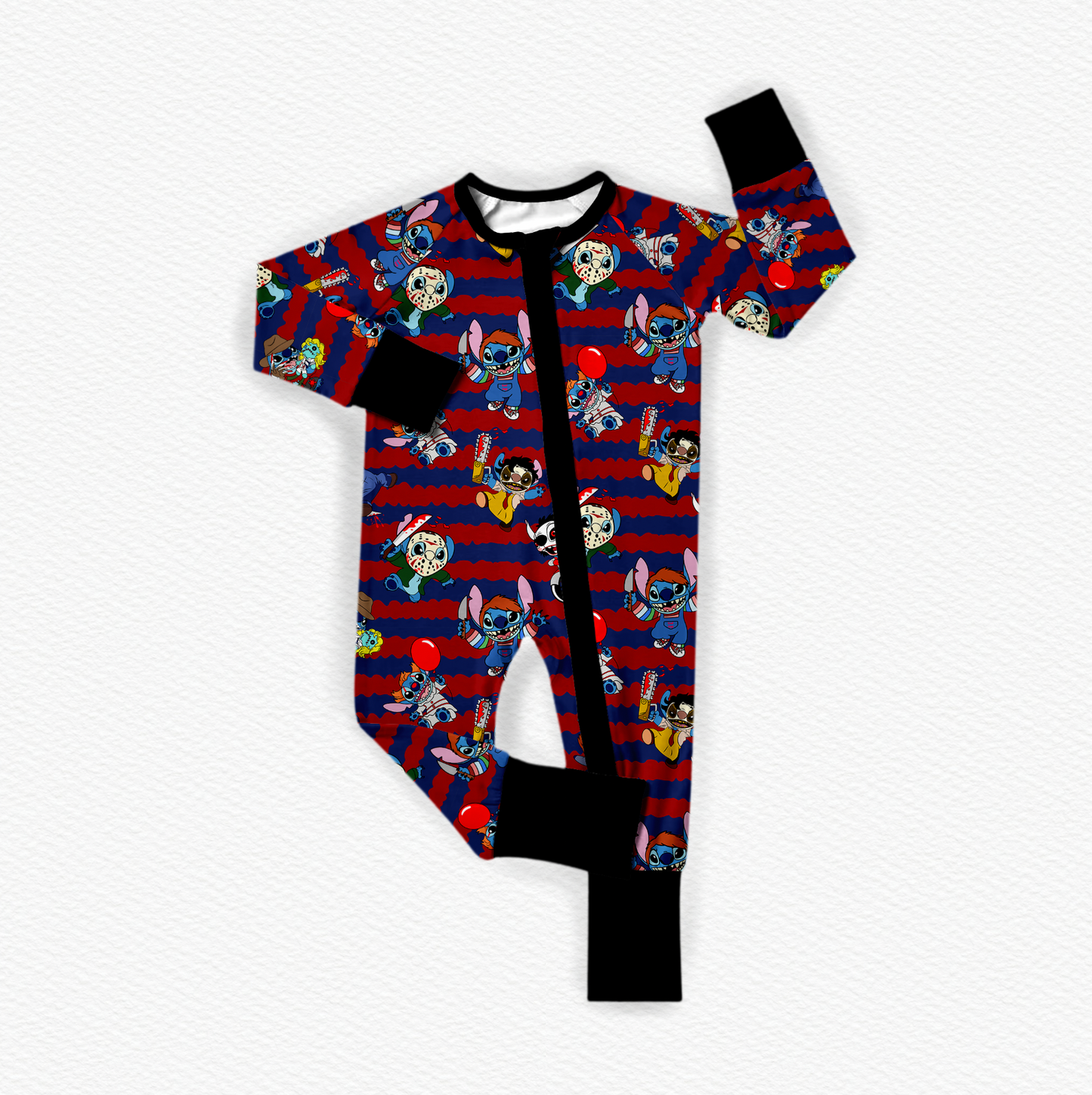 Stitch Goes Boo Bamboo Zippy Pajamas