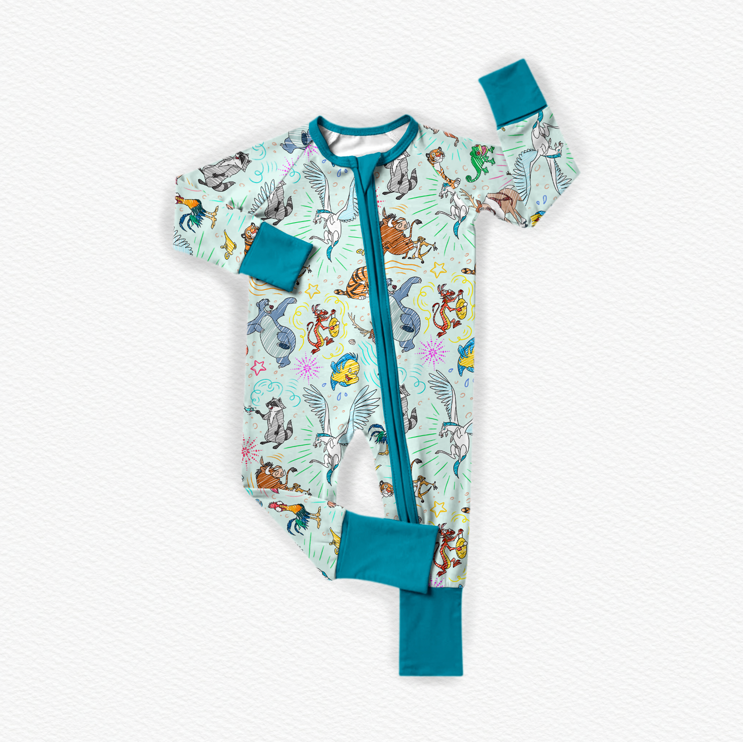 Sketchy Sidekicks Bamboo Zippy Pajamas