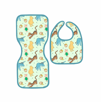 Winnie The Pooh Bib & Burp Cloth Set