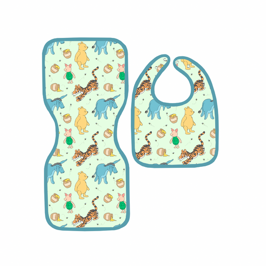 Winnie The Pooh Bib & Burp Cloth Set