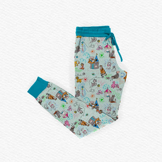 Sketchy Cats Bamboo Jogger Style Pants