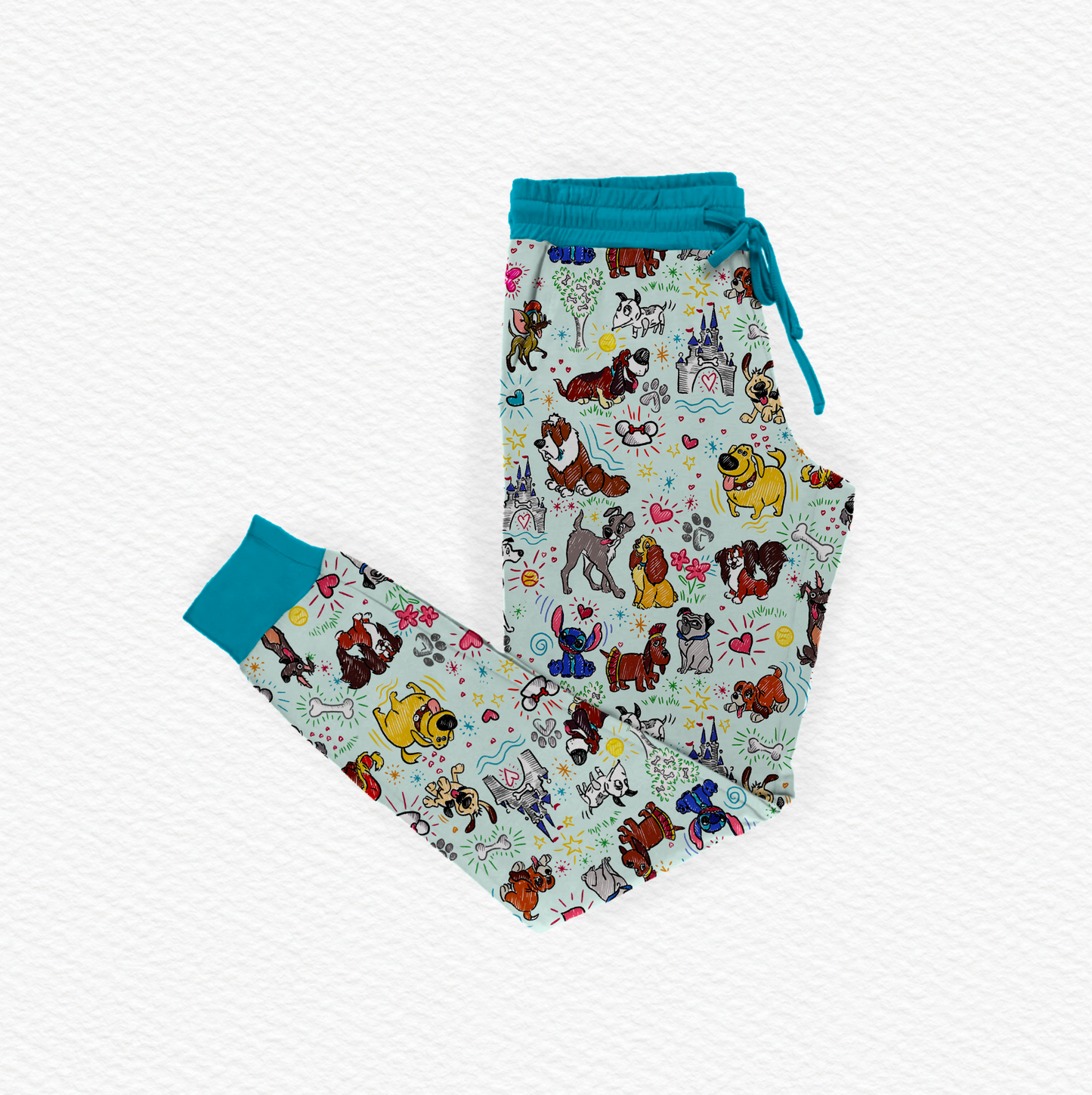 Sketchy Pups Bamboo Jogger Style Pants