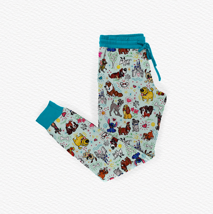 Sketchy Pups Bamboo Jogger Style Pants