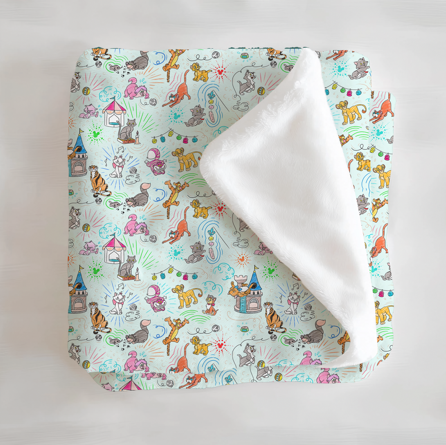Sketchy Cats Minky Plush Blanket From Judith Arthur