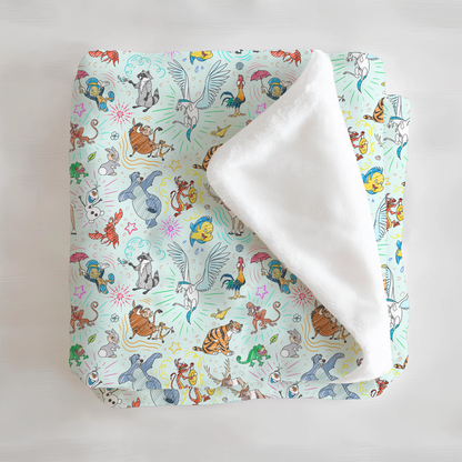Sketchy Sidekicks Minky Plush Blanket From Judith Arthur