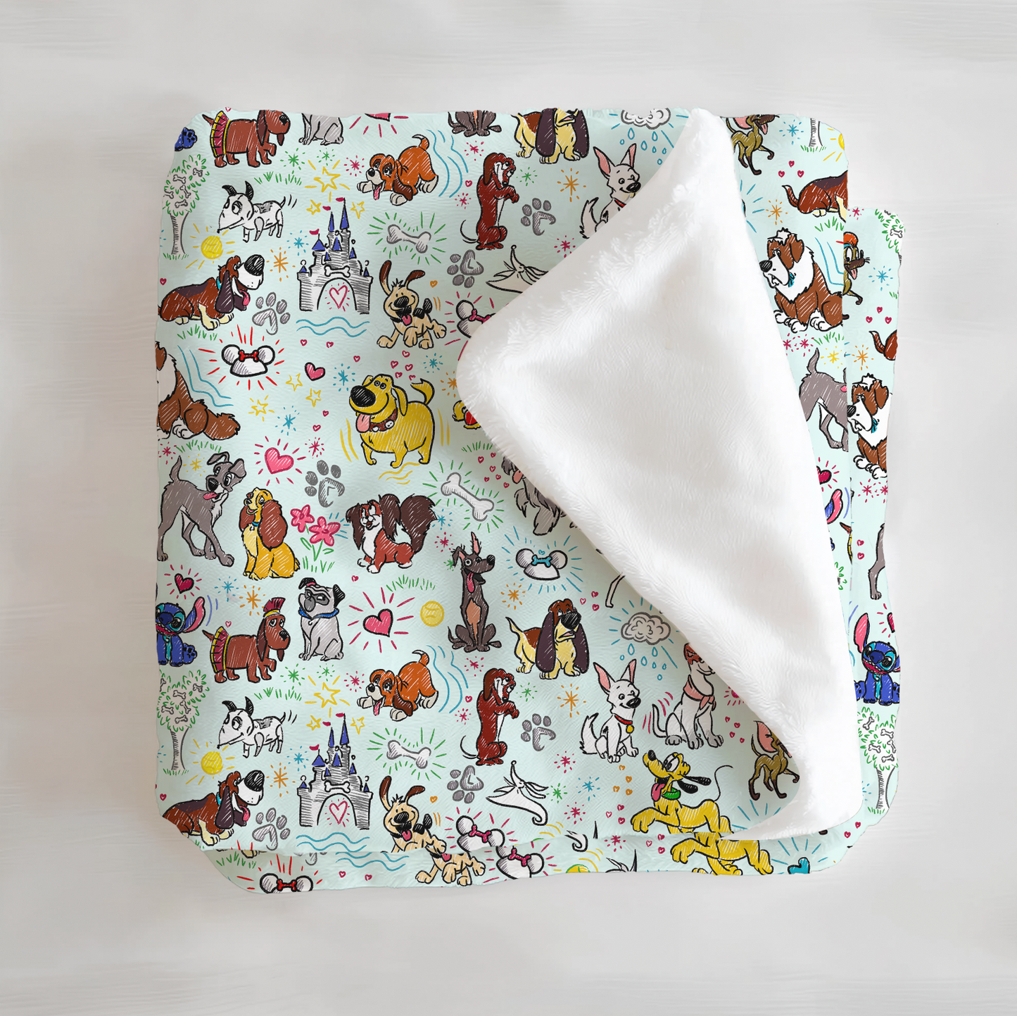 Sketchy Pups Minky Plush Blanket From Judith Arthur