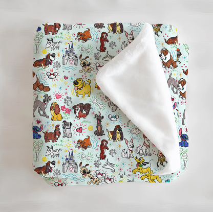 Sketchy Pups Minky Plush Blanket From Judith Arthur