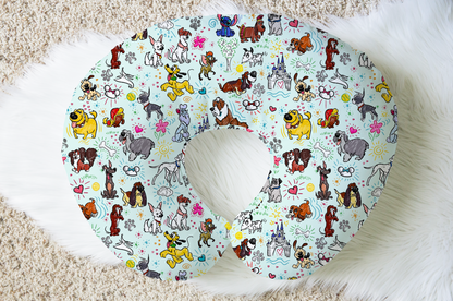 Sketchy Pups Nursing Pillow Cover by Judith Arthur (Jersey Fabric)