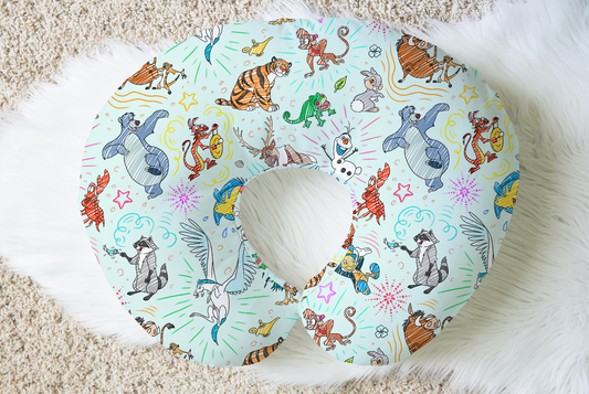Sketchy Sidekicks Nursing Pillow Cover by Judith Arthur (Jersey NOT Bamboo Fabric)