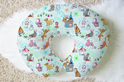 Sketchy Cats Nursing Pillow Cover by Judith Arthur (Jersey NOT Bamboo Fabric)