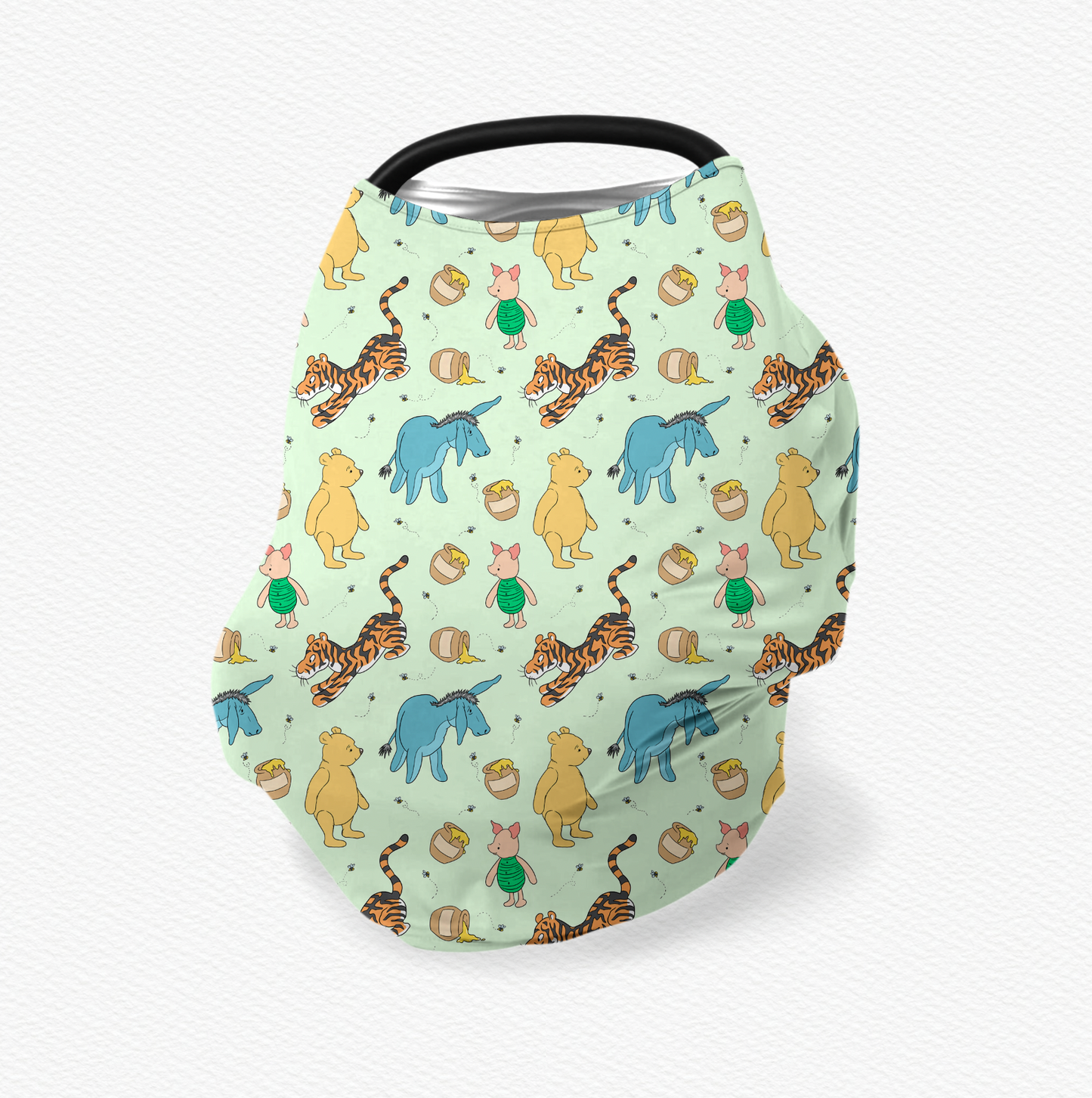 Winnie The Pooh Multifunctional Nursing & Car Seat Cover by Judith Arthur (Jersey NOT Bamboo Fabric)