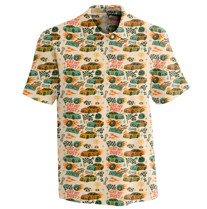 Race Time With Dad Youth Bamboo Collared Golf Tee