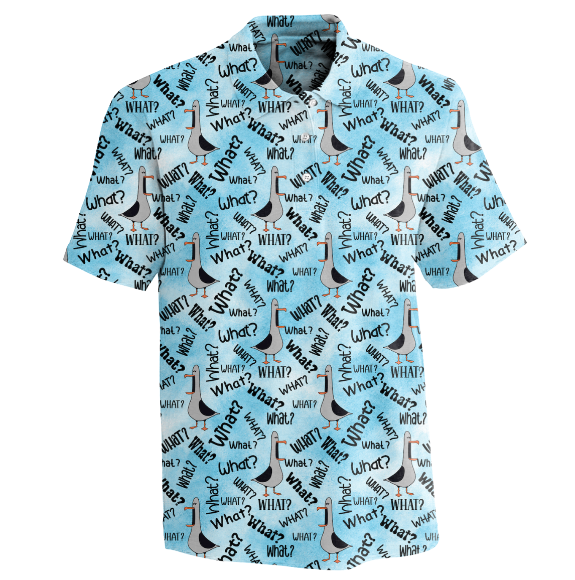 WHAT? WHAT? WHAT? Adult Bamboo Collared Golf Tee