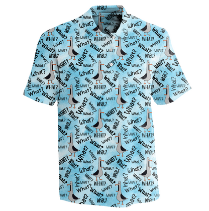 WHAT? WHAT? WHAT? Adult Bamboo Collared Golf Tee