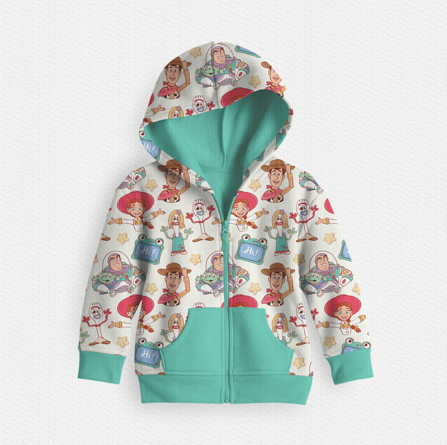 Toy Story 5 Ribbed Bamboo French Terry Zip Up Jacket