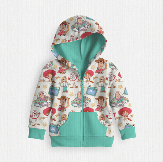 Toy Story 5 Ribbed Bamboo French Terry Zip Up Jacket