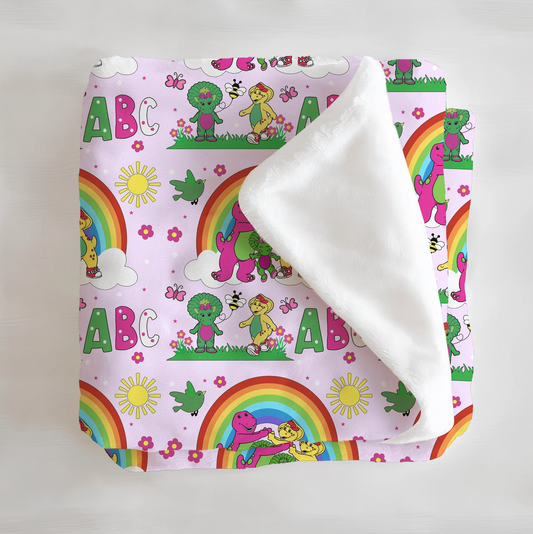 Barney & Butterflies Minky Plush Blanket From Judith Arthur
