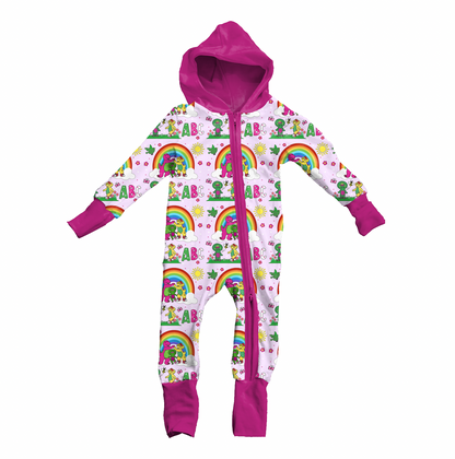 Barney & Butterflies Hooded Bamboo Zippy